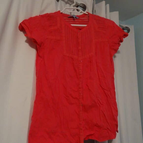 women's Jessica size 6 hot pink button up top - Picture 1 of 8